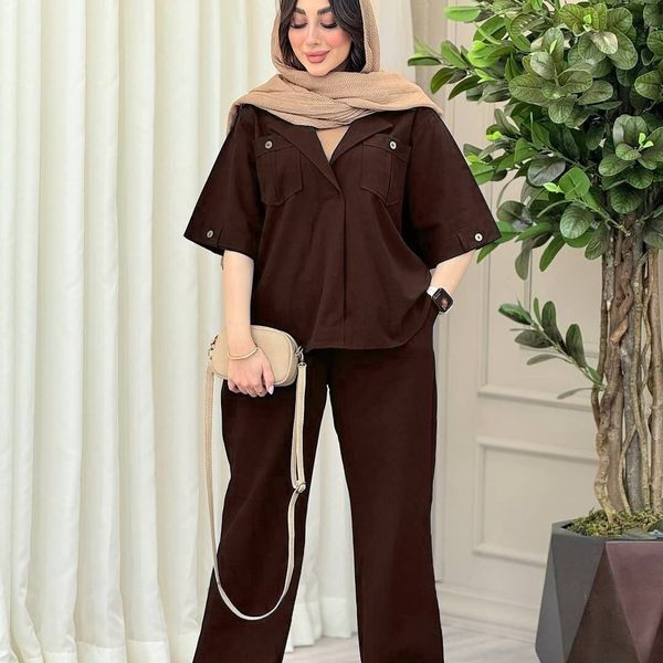 ست اسپرت شلوار شیک ترند جنس لنینت فری تا 46