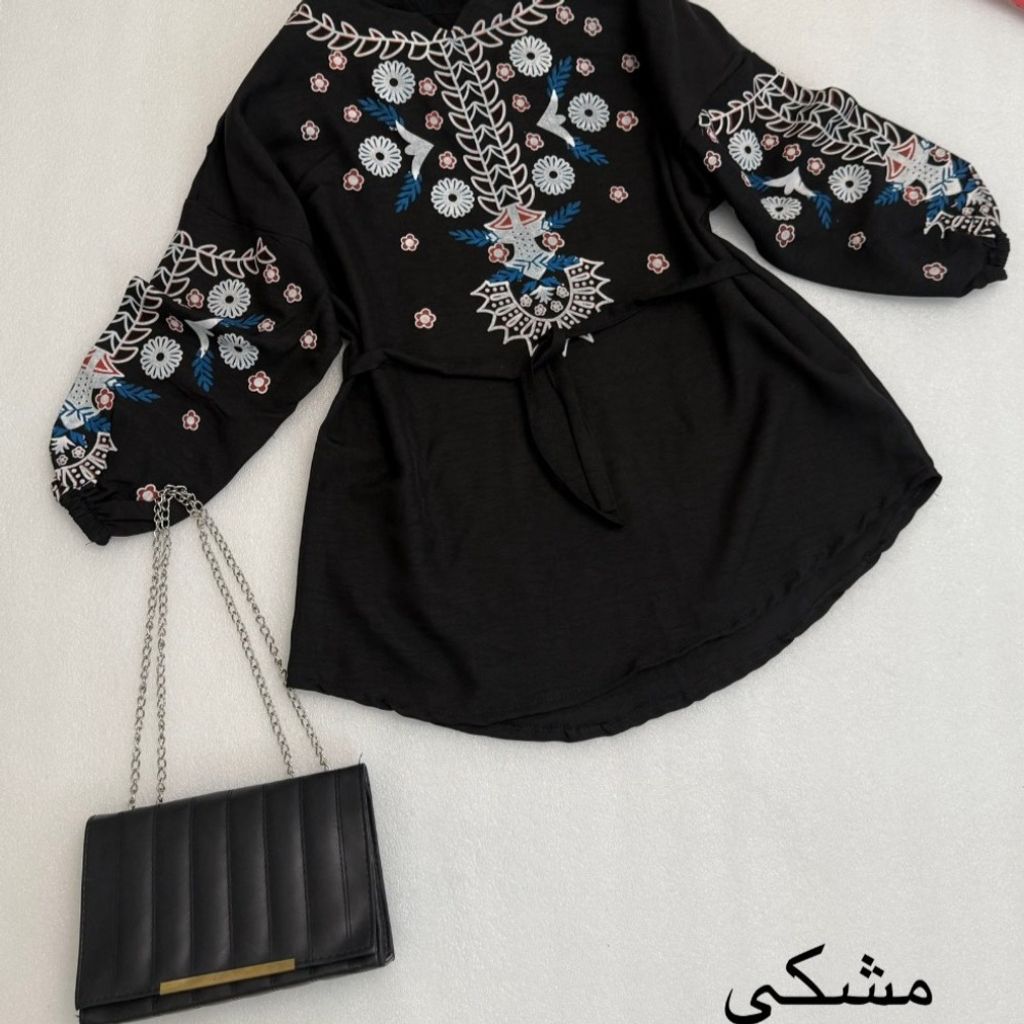 خرید اینترنتی مانتو دخترانه شونیز مانتویی گلدوزی شیک شانتون درجه یک