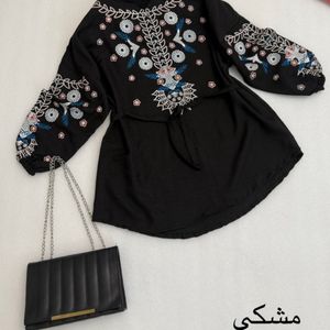 خرید اینترنتی مانتو دخترانه شونیز مانتویی گلدوزی شیک شانتون درجه یک