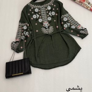 قیمت مانتو دخترانه شونیز مانتویی گلدوزی شیک شانتون درجه یک