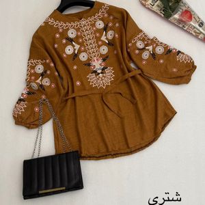 فروش اینترنتی مانتو دخترانه شونیز مانتویی گلدوزی شیک شانتون درجه یک