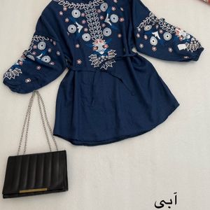 خرید آنلاین مانتو دخترانه شونیز مانتویی گلدوزی شیک شانتون درجه یک