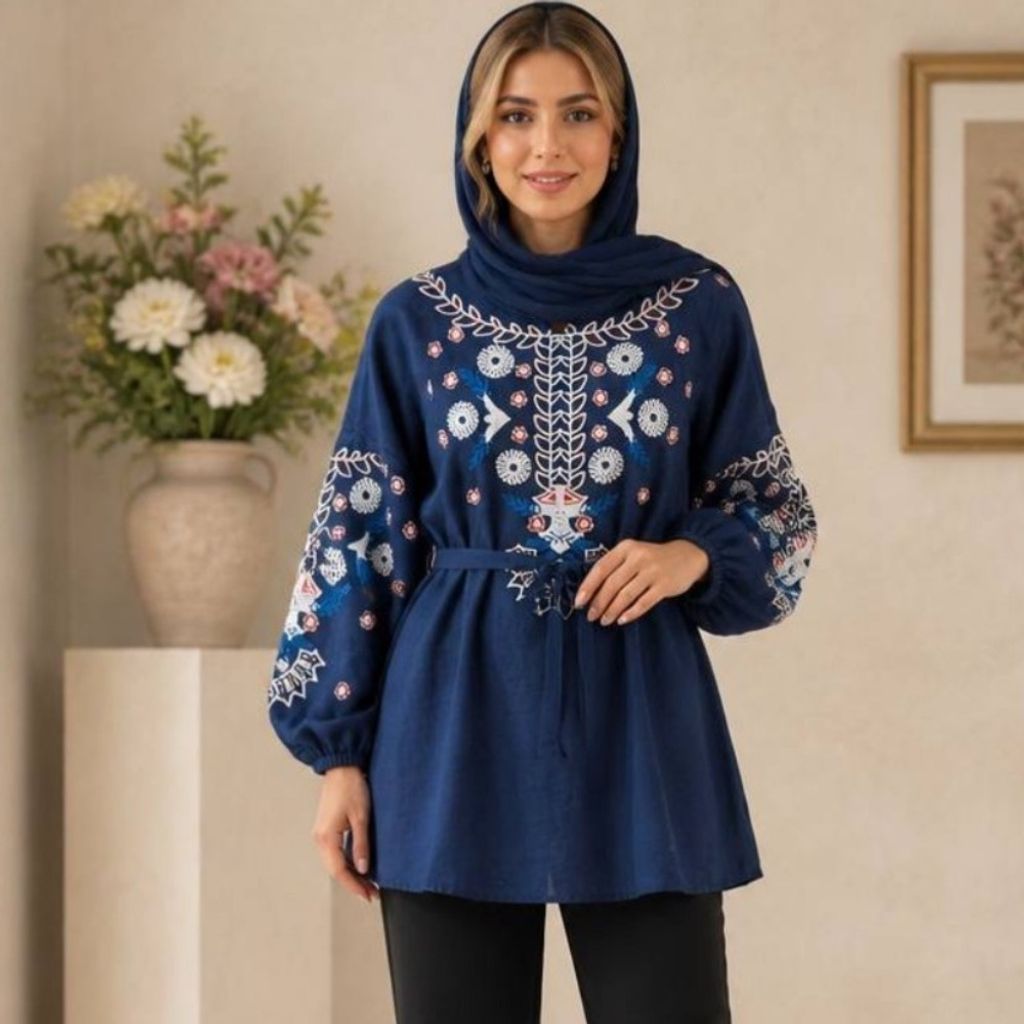 فروش اینترنتی مانتو دخترانه شونیز مانتویی گلدوزی شیک شانتون درجه یک