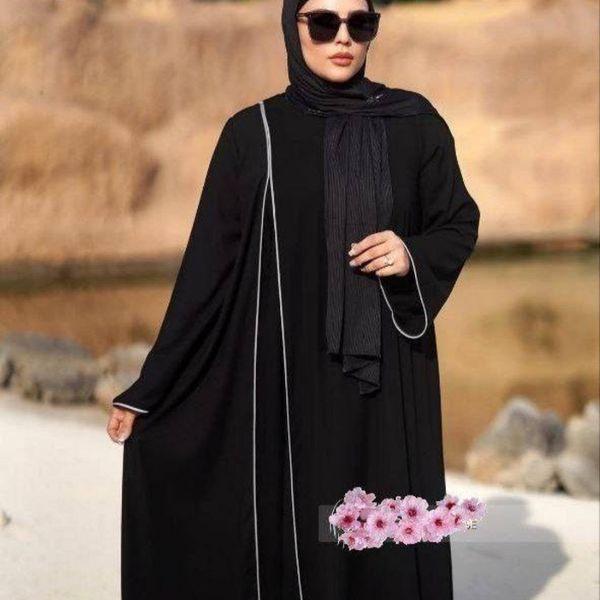 مانتو عبایی مغذی دوزی شده جنس الیزه درجه یک