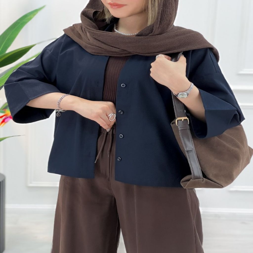 خرید اینترنتی قیمت شومیز همتا - سرمه‌ای
