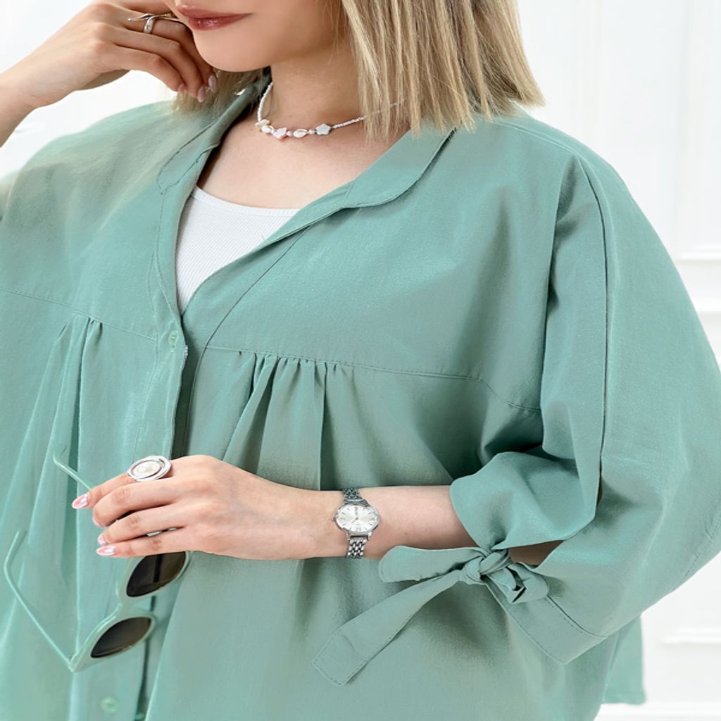 خرید اینترنتی قیمت شومیز عروسکی زنانه آتوسا