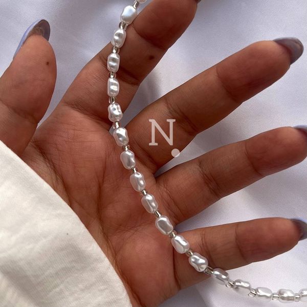 گردنبند زنانه مدل مروارید باروک