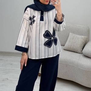خرید آنلاین ست شومیز شلوار زنانه زیبا شیک جنس لنین کنفی