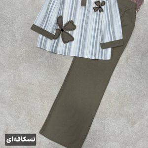 خرید انلاین ست شومیز شلوار زنانه زیبا شیک جنس لنین کنفی