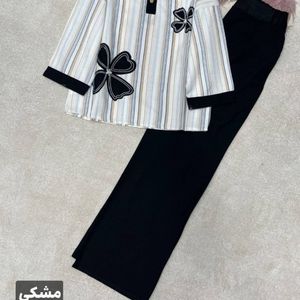 مشخصات ست شومیز شلوار زنانه زیبا شیک جنس لنین کنفی