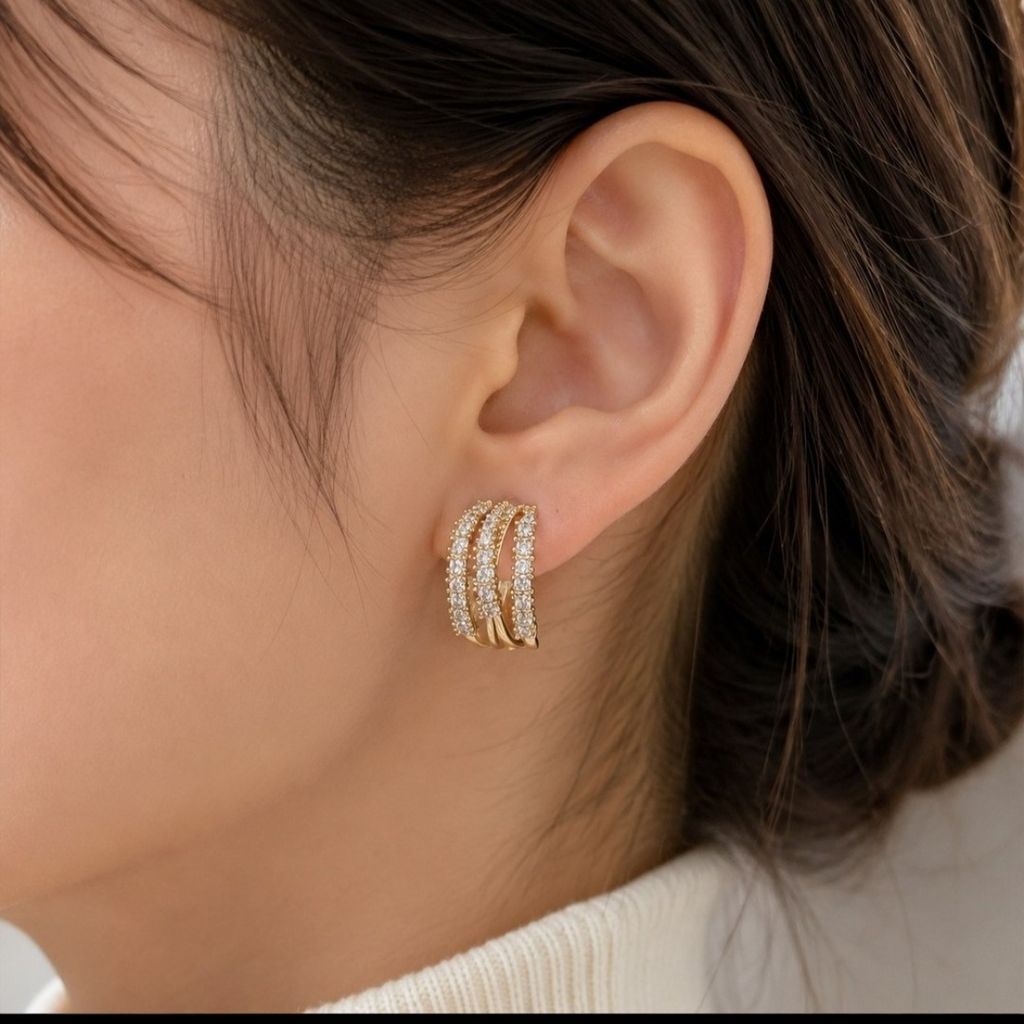 مشخصات گوشواره نگینی مارک ژوپینگ رنگ ثابت کد 1
