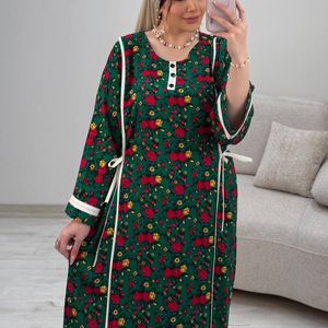 پیراهن ساحلی مانتو نخ خالص مناسب سایزهای بزرگ و بارداری