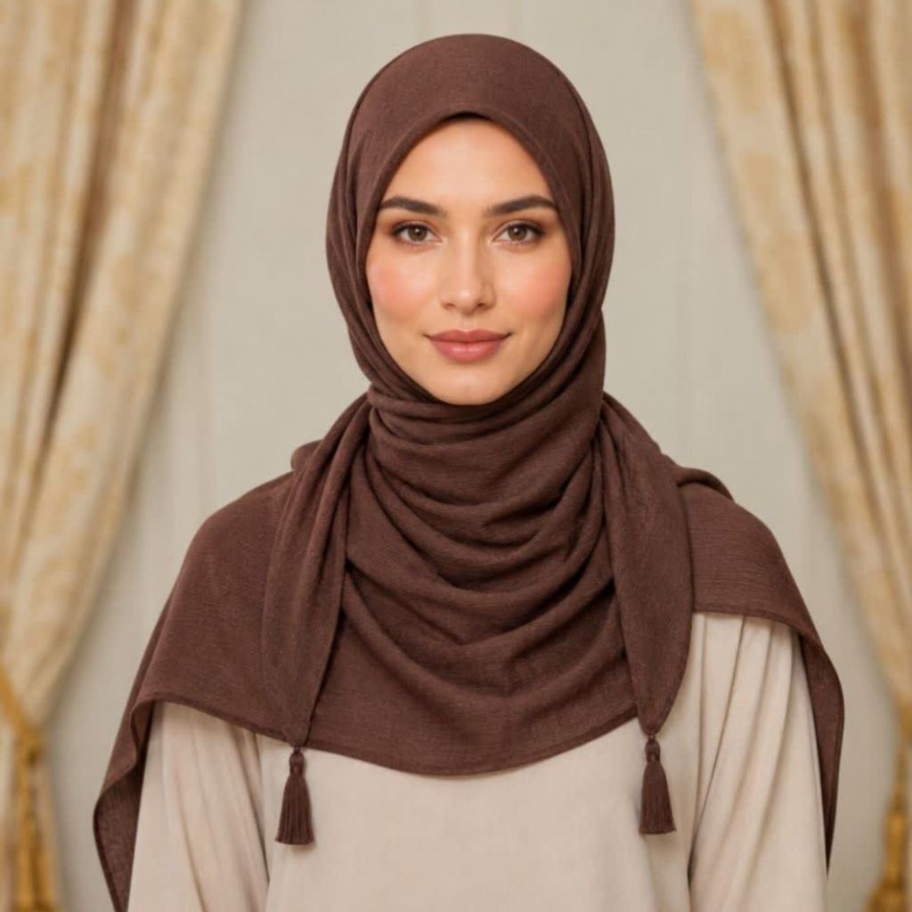 خرید آنلاین روسری نخی درختی زنانه و دخترانه ساده