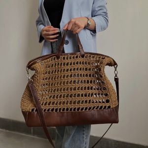فروش اینترنتی کیف رافیا با متریال چرم