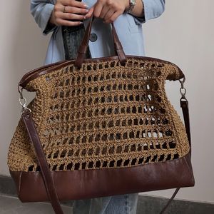 خرید انلاین کیف رافیا با متریال چرم