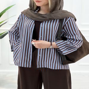 خرید اینترنتی قیمت شومیز راه راه زنانه لامیا