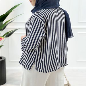 خرید اینترنتی قیمت شومیز راه راه زنانه لامیا