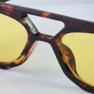 خرید اینترنتی عینک آفتابی زنانه دید در شب پرادا Prada پلنگی پینترستی UV400 ترند رنگ عدسی لیمویی