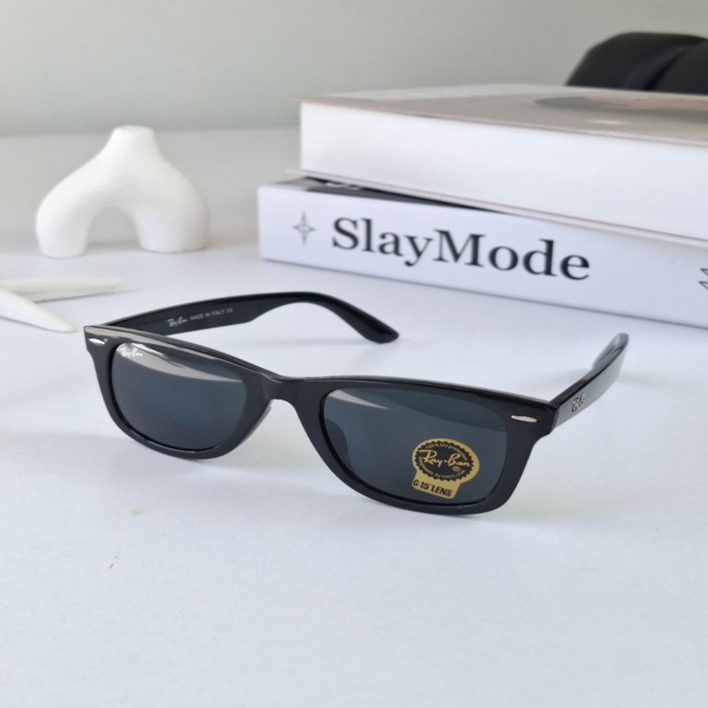 خرید اینترنتی قیمت عینک آفتابی ریبن RayBan مردانه مدل ویفر شیشه سنگی ضد خش شفافیت بالا