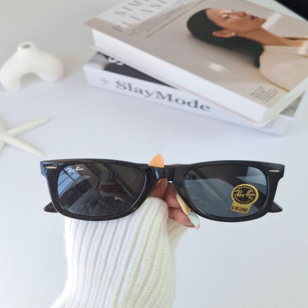 عینک آفتابی ریبن RayBan مردانه مدل ویفر شیشه سنگی ضد خش شفافیت بالا