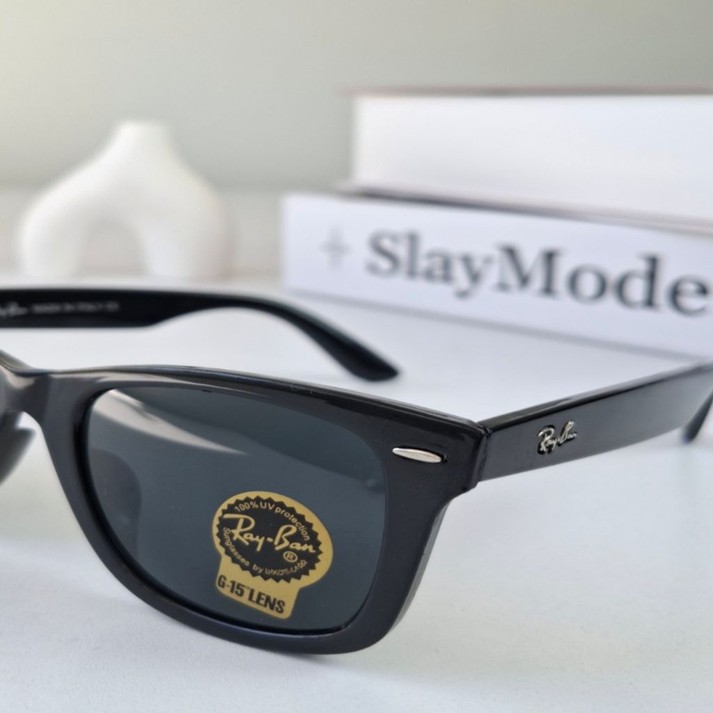 خرید اینترنتی قیمت عینک آفتابی ریبن RayBan مردانه مدل ویفر شیشه سنگی ضد خش شفافیت بالا