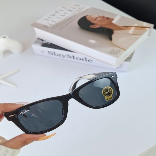 عینک آفتابی ریبن RayBan مردانه مدل ویفر شیشه سنگی ضد خش شفافیت بالا