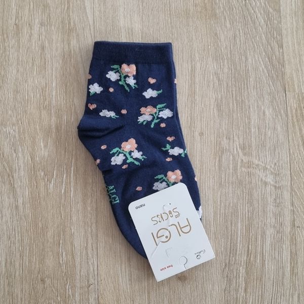 جوراب شکوفه نخی و پنبه‌ای