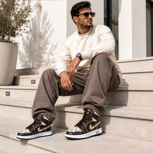 فروش اینترنتی کتانی نایک جردن وان ساقدار طرح لوییز ویتون Nike Jordan LV