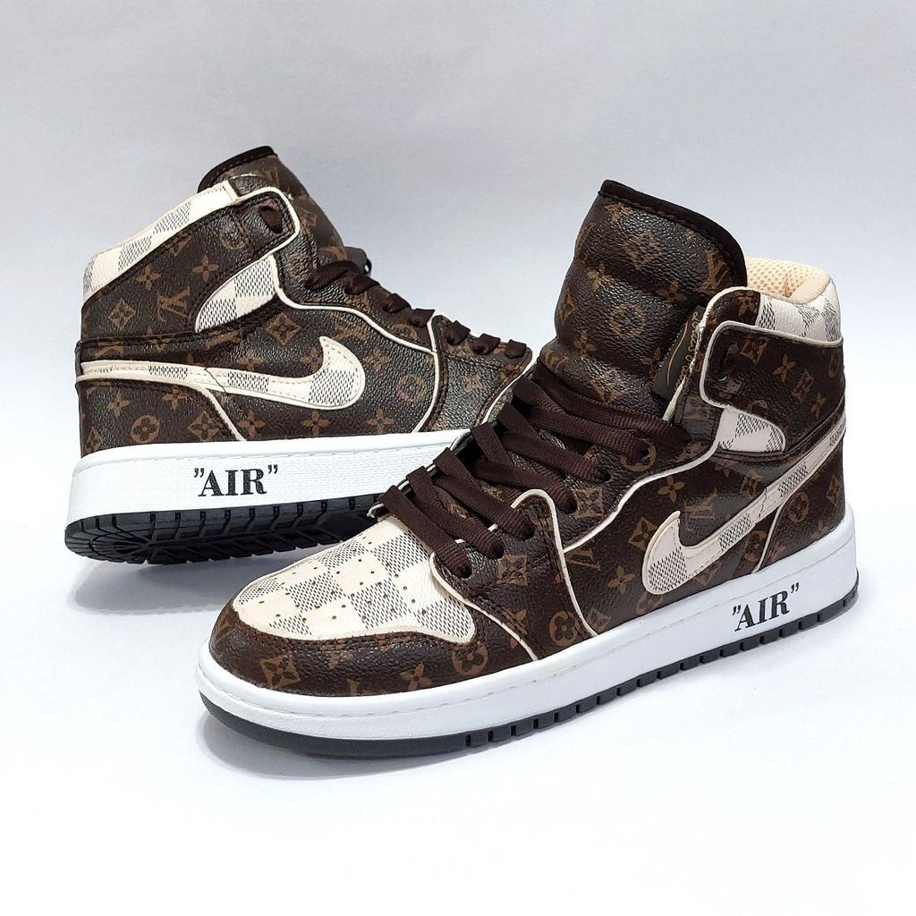 خرید انلاین کتانی نایک جردن وان ساقدار طرح لوییز ویتون Nike Jordan LV