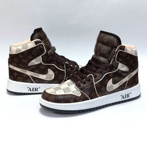 خرید انلاین کتانی نایک جردن وان ساقدار طرح لوییز ویتون Nike Jordan LV