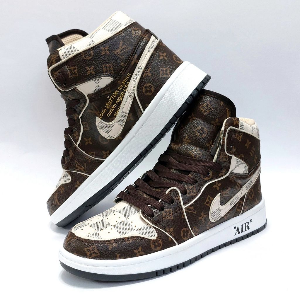 خرید اینترنتی کتانی نایک جردن وان ساقدار طرح لوییز ویتون Nike Jordan LV