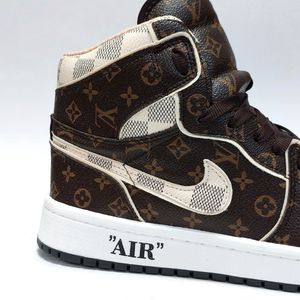 قیمت ارزان کتانی نایک جردن وان ساقدار طرح لوییز ویتون Nike Jordan LV