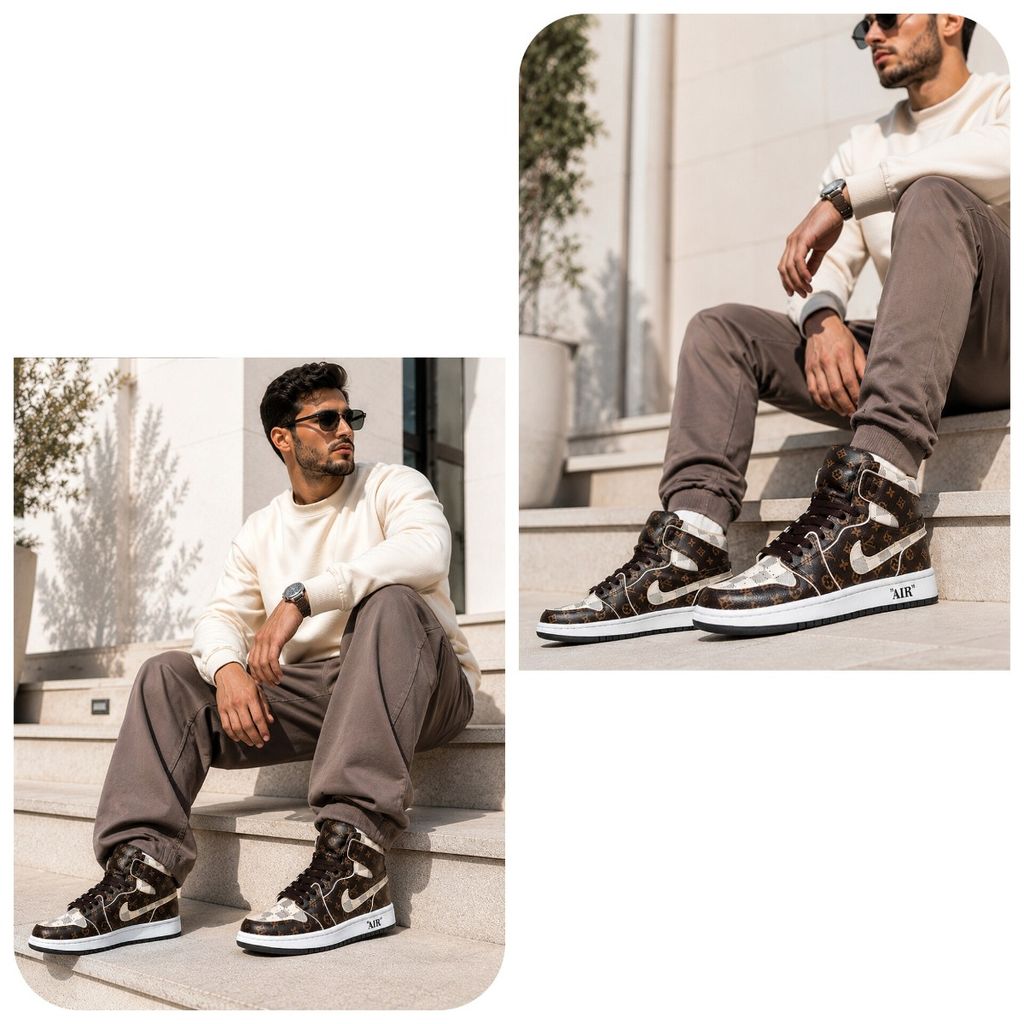 قیمت کتانی نایک جردن وان ساقدار طرح لوییز ویتون Nike Jordan LV