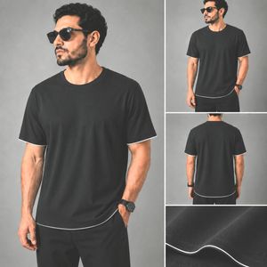تیشرت مردانه یقه گرد مغزی خور مشکی