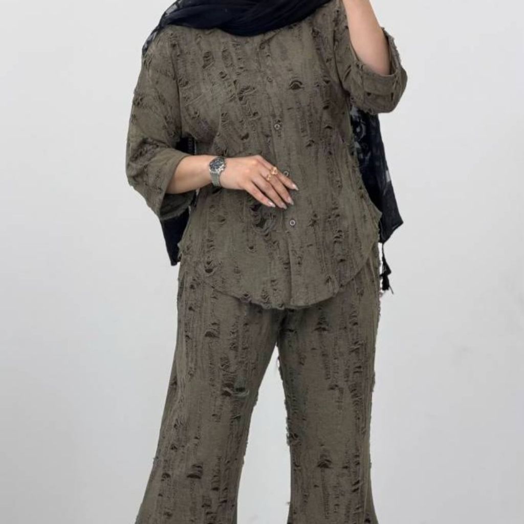 خرید اینترنتی شومیز شلوار زاپدار