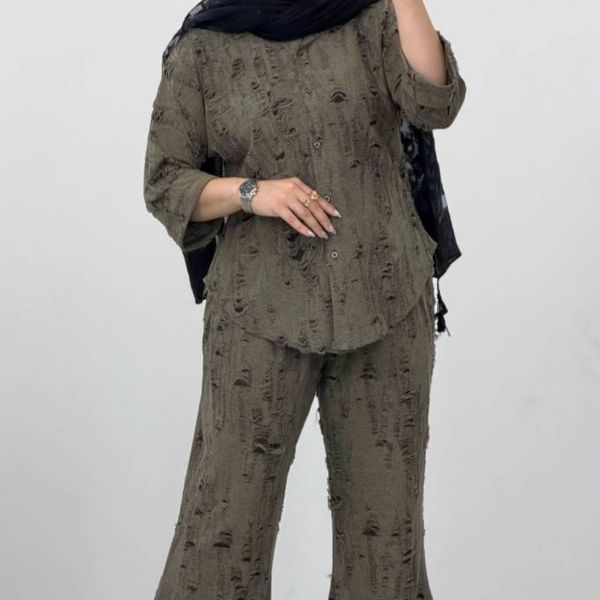 شومیز شلوار زاپدار