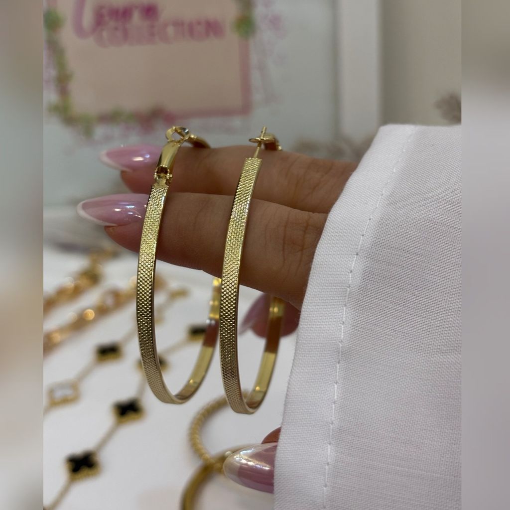 خرید اینترنتی گوشواره حلقه ای طلایی