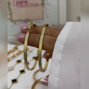 خرید اینترنتی گوشواره حلقه ای طلایی