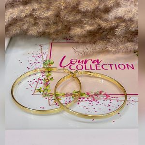 خرید اینترنتی گوشواره حلقه ای طلایی