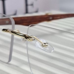 فروش اینترنتی عینک بلوکات کارتیر دسته چوبی طرح مربعی شفاف