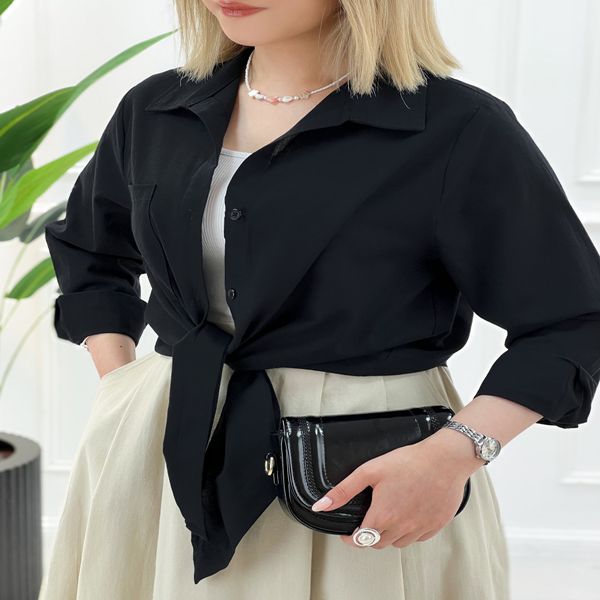 شومیز جلو گره‌ای زنانه مبینا