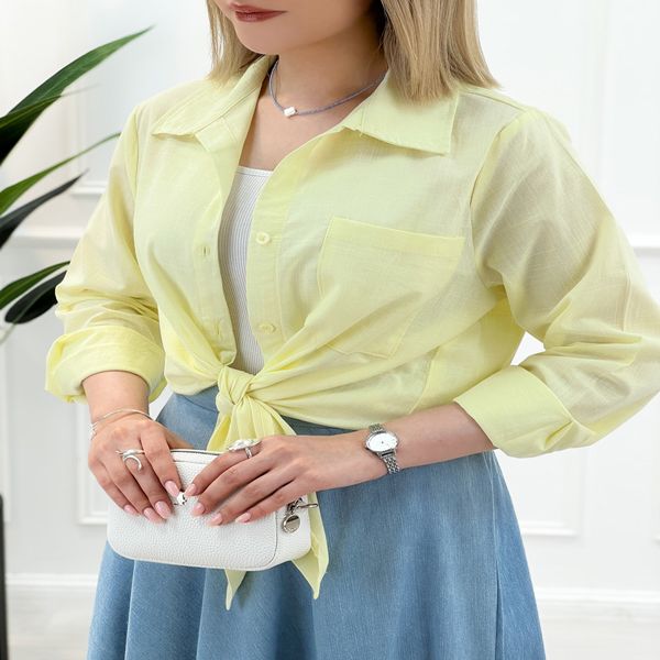 شومیز جلو گره‌ای زنانه مبینا
