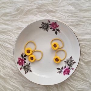 یک جفت کش موی بابونه دخترانه اکسسوری فانتزی مناسب مدل موی خرگوشی