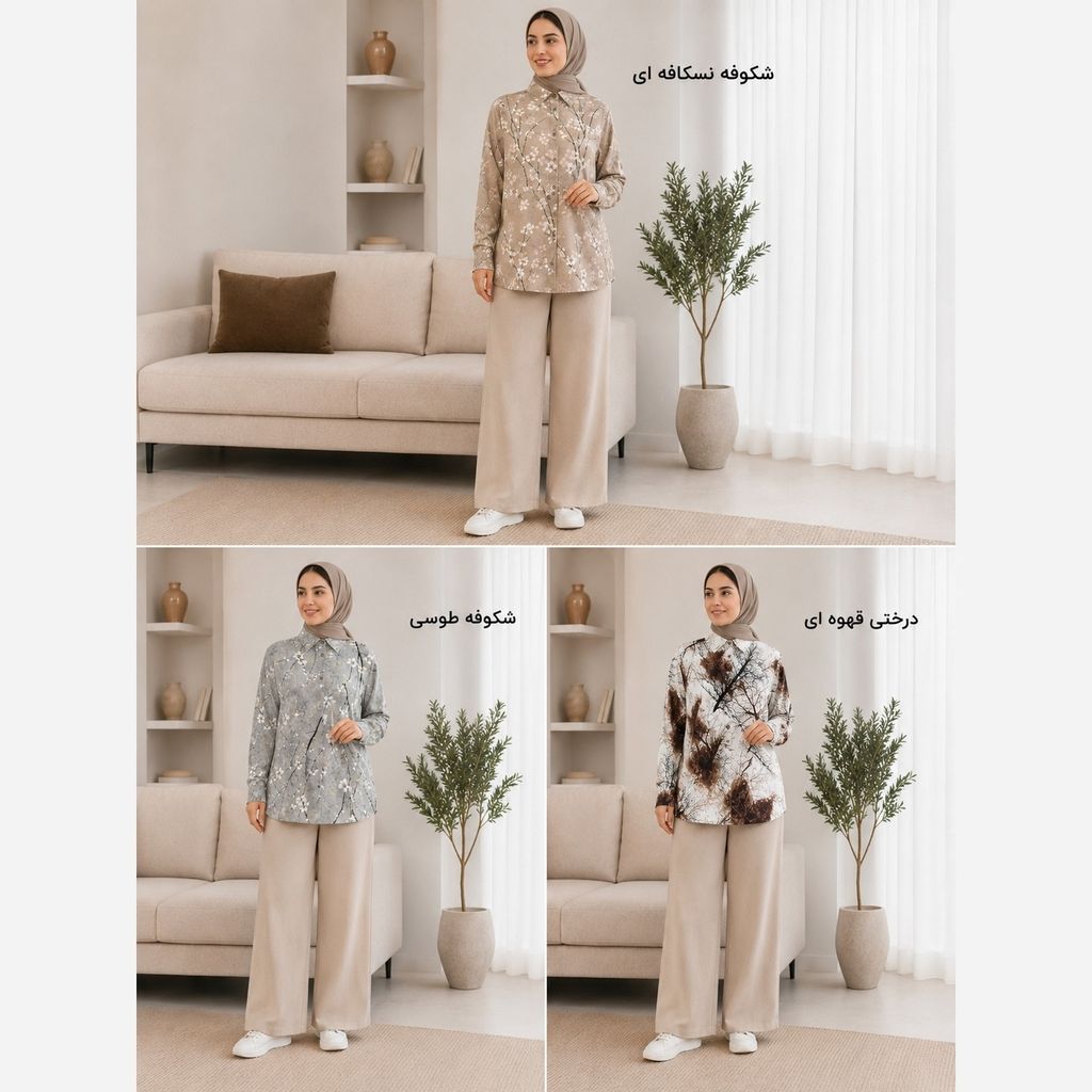 خرید اینترنتی قیمت شومیز پانچو زنانه نخی طرحدار شیک و خنک مدل آزاد