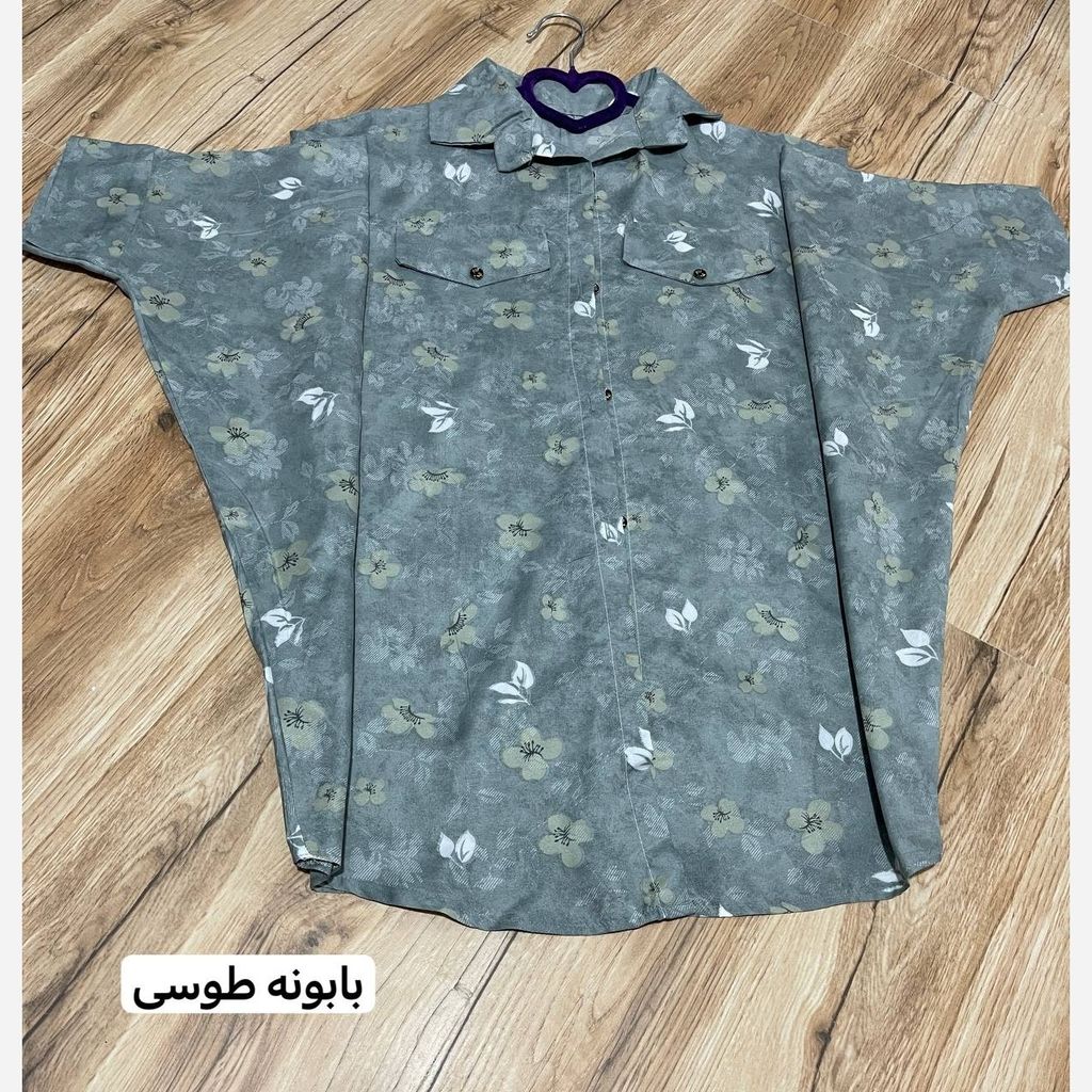 خرید اینترنتی قیمت شومیز پانچو زنانه نخی طرحدار شیک و خنک مدل آزاد