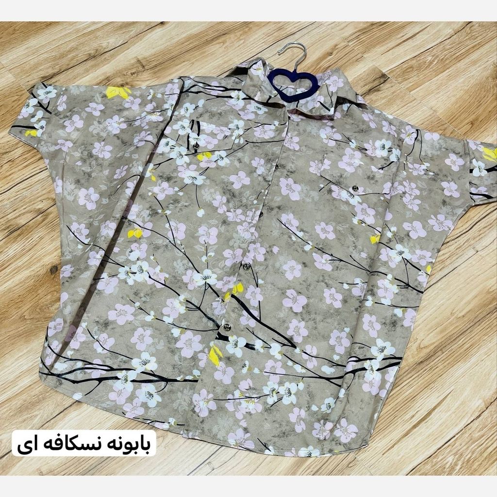 خرید اینترنتی قیمت شومیز پانچو زنانه نخی طرحدار شیک و خنک مدل آزاد