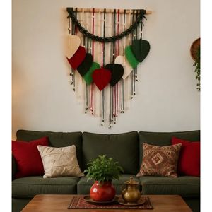 دیوارکوب برگ مکرومه مناسب سالن پذیرایی