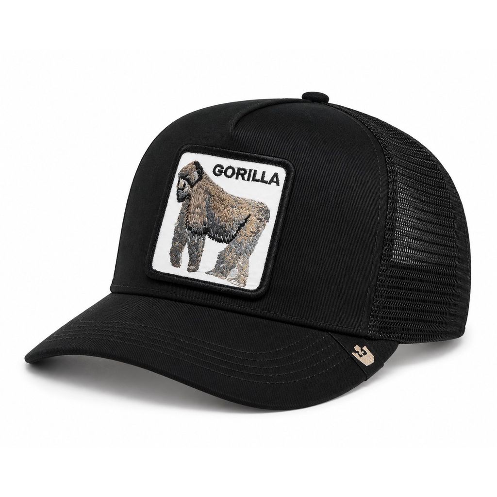قیمت کلاه تراکر طرح گوریل مدل GORILLA مشکی با پچ گلدوزی شده