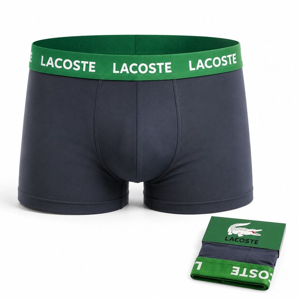 فروش اینترنتی شورت نیم پا مردانه لاگوست Lacoste طوسی تیره سری اسپرت