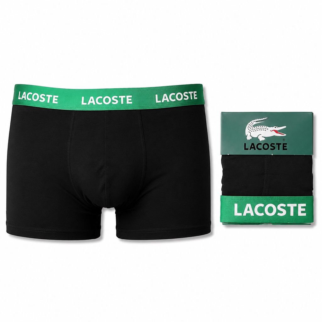 خرید اینترنتی شورت نیم پا مردانه لاگوست Lacoste مشکی سری اسپرت